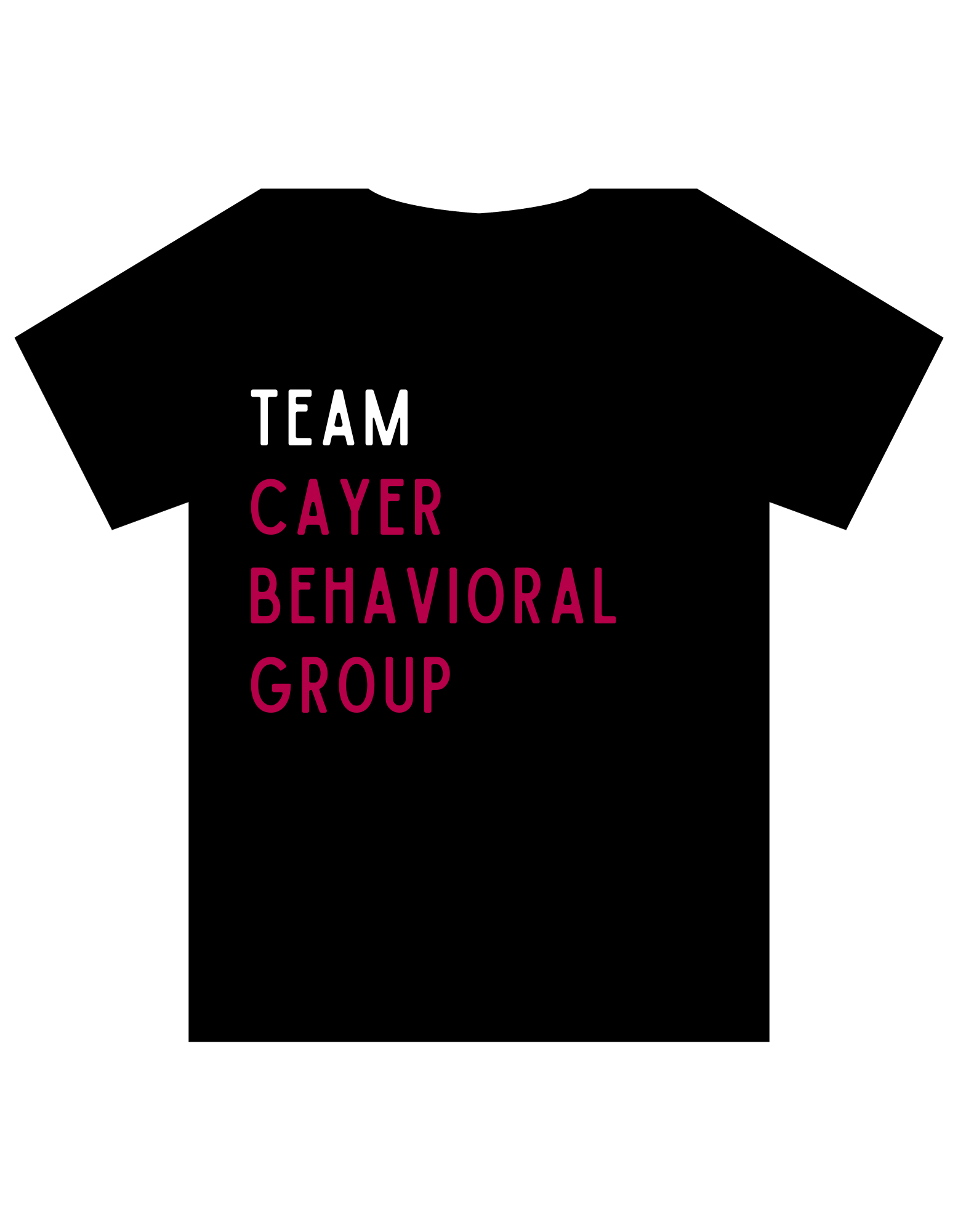 front of CBG shirt